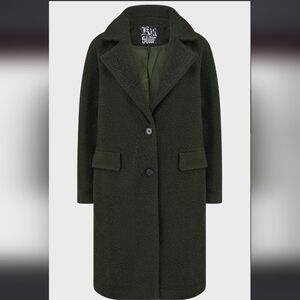Killstar Dark Green Women's Pea Coat